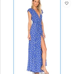 Tularosa Sid Wrap Dress in Robin Dot